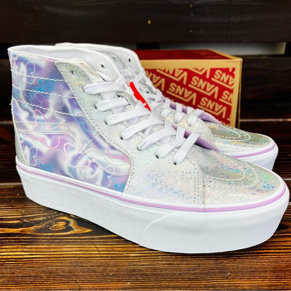 NIB Vans Sk8-Hi Tapered Butterfly Dreams Platform Sparkle Sneakers - Picture 6 of 13